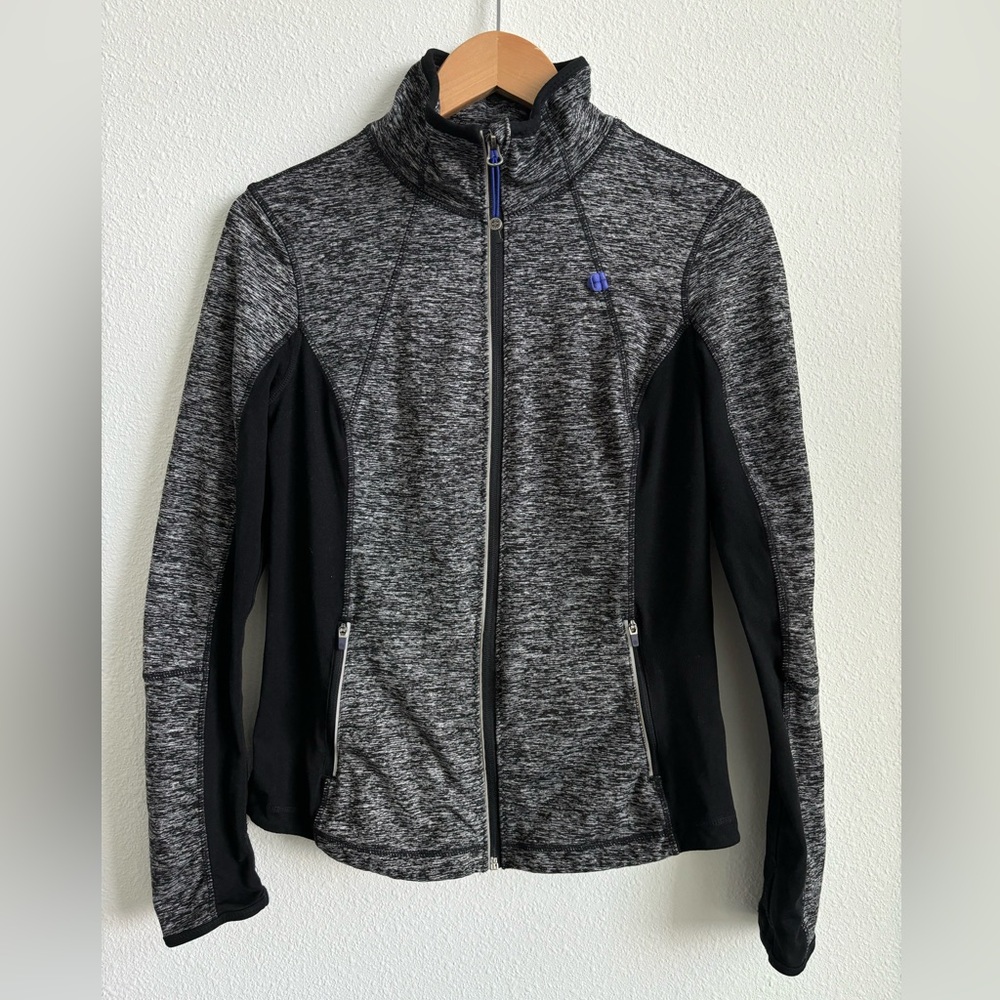 Women’s Small Athletic Gray Black Zip Up Jacket